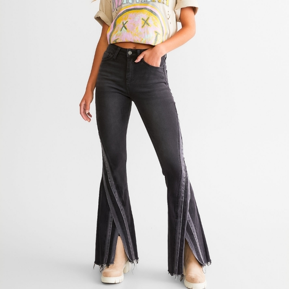 VERVET BY FLYING MONKEY Black Flare Jeans